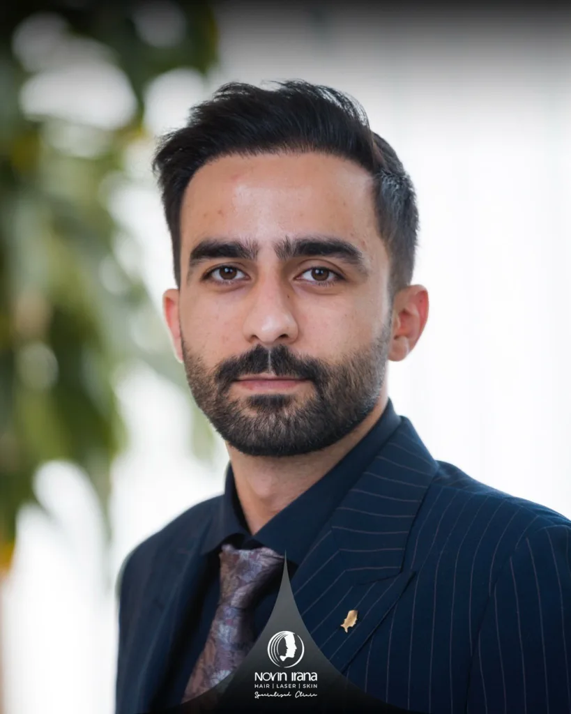 نمونه کاشت مو کلینیک زیبایی نوین ایرانا مشهد